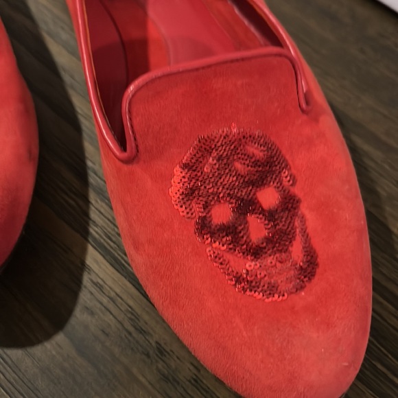 luxury-women-alexander-mcqueen  Alexander McQueen flats red skull size: 38